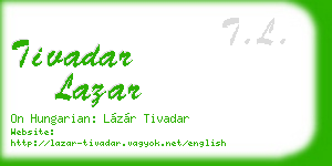 tivadar lazar business card